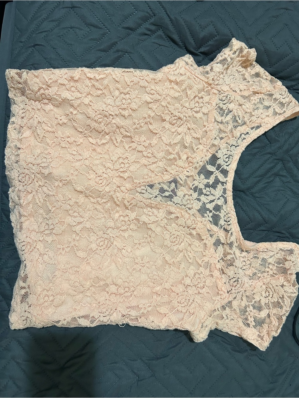 Material Girl Blush Pink Lace Sleeveless Top